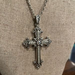 Brighton 18.5 inch Silver Cross Necklace